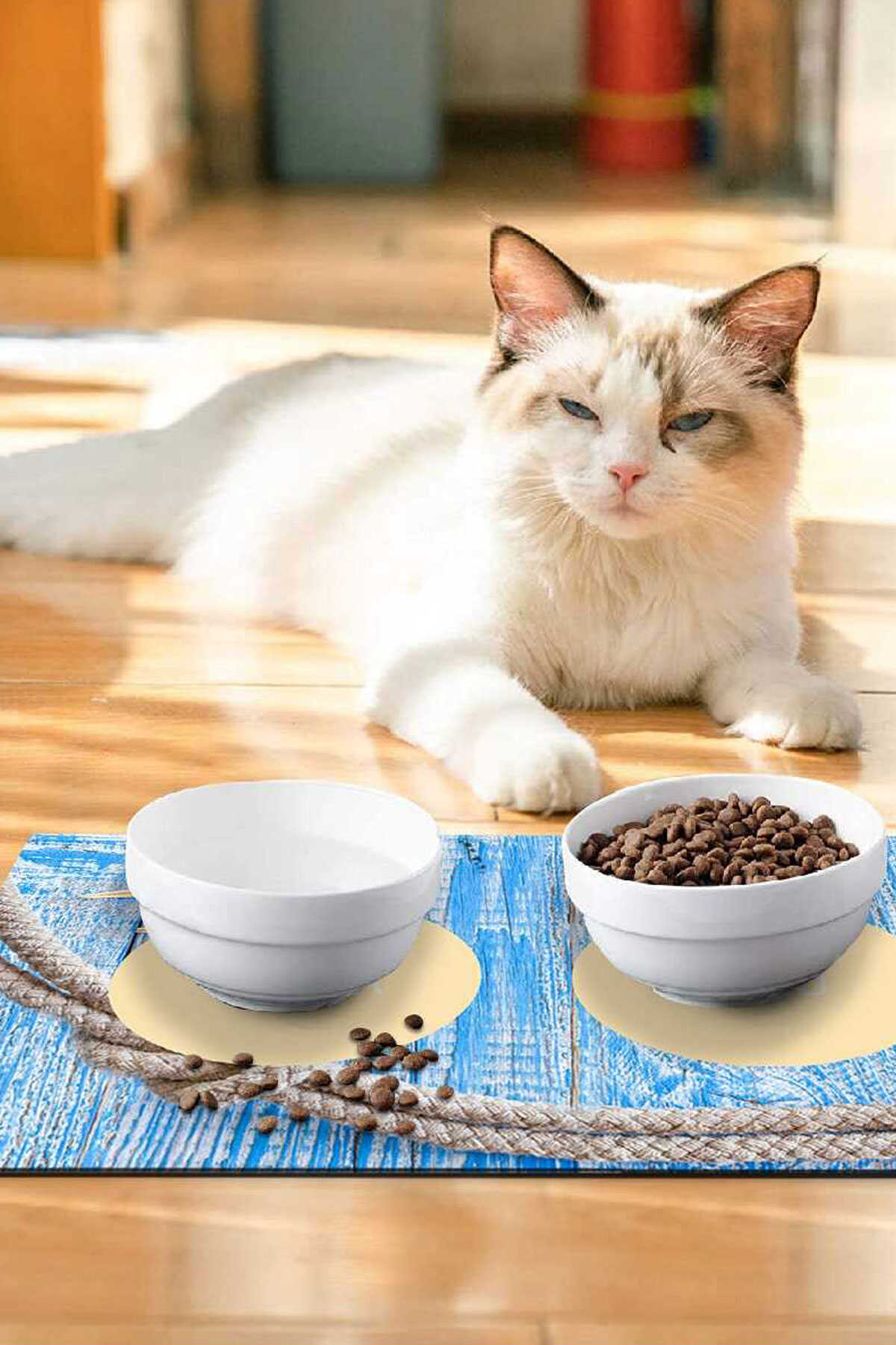 تشک غذای گربه - سگ خاکستری برند Patipeti 