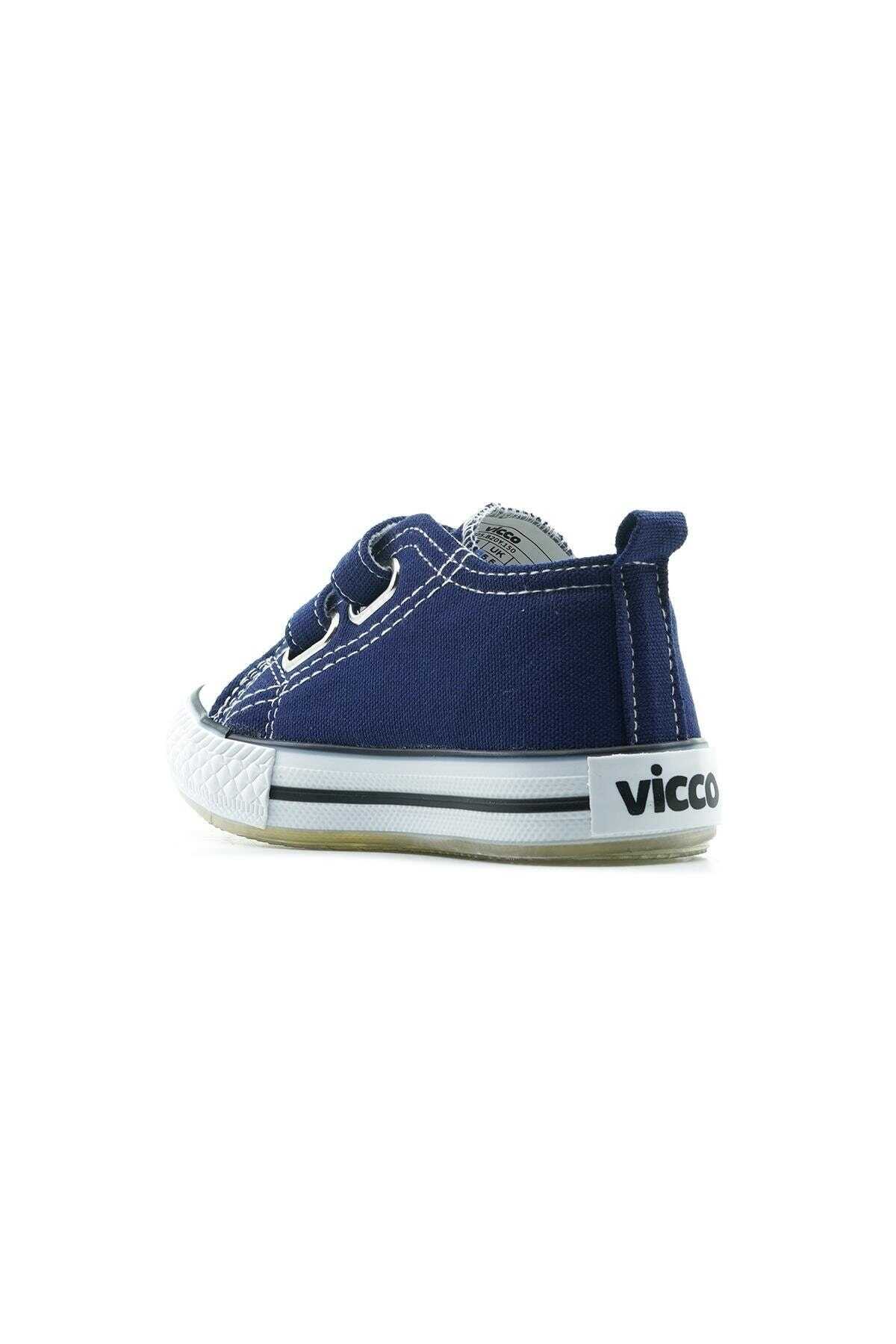 کفش ورزشی دو چسب بچه گانه یونیسکس سرمه ای برند Vicco 