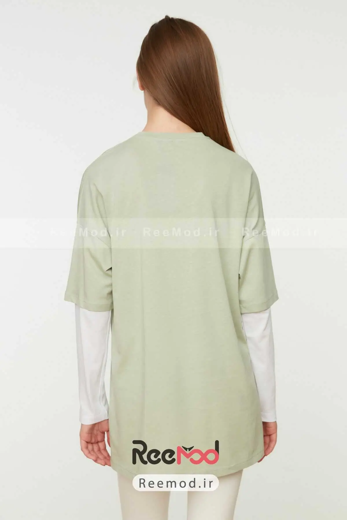 تونیک زنانه ساده نعنایی برند Trendyol Modest