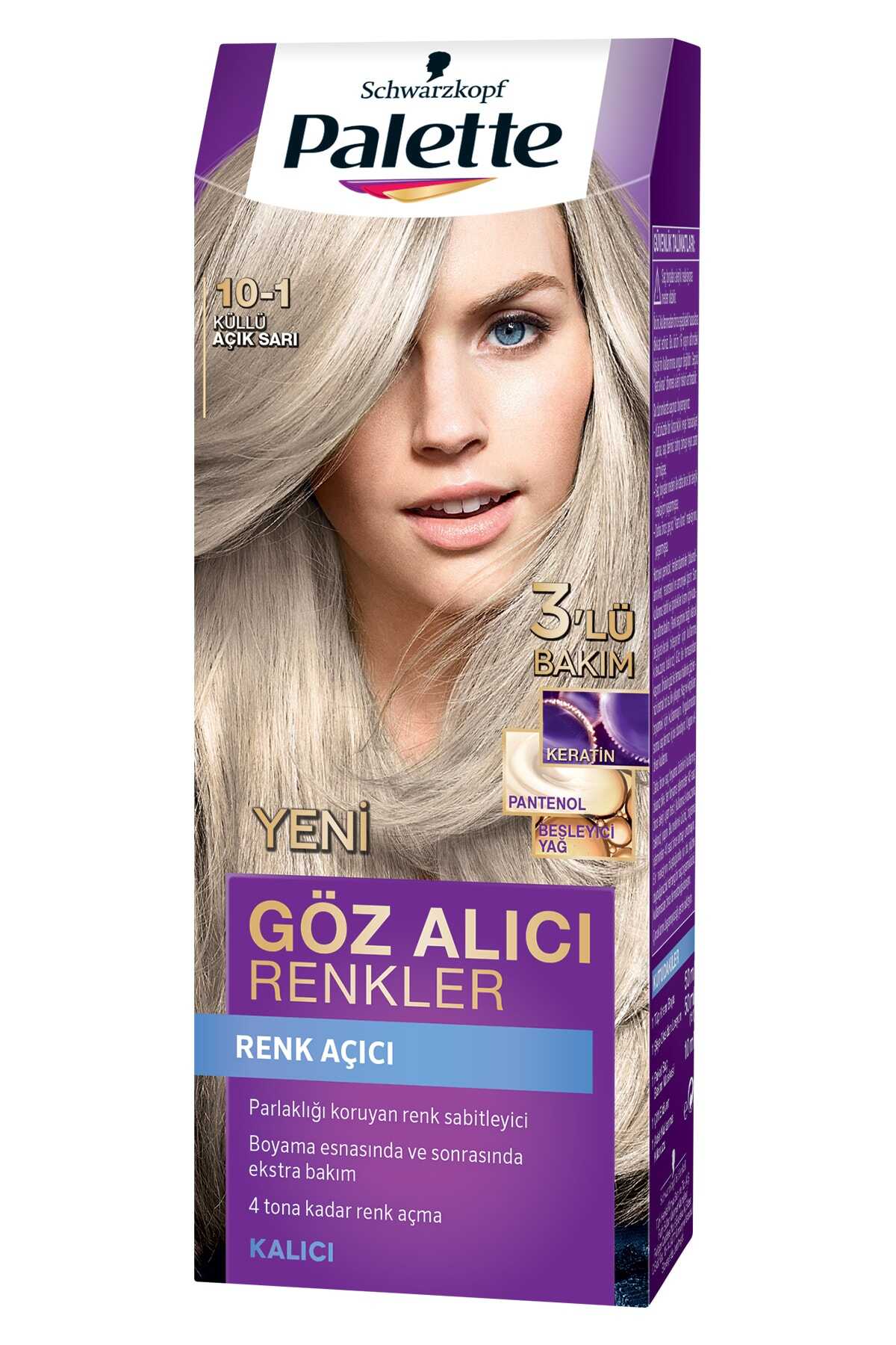 کیت رنگ مو کد 1-10 بلوند خاکستری روشن برند Palette 