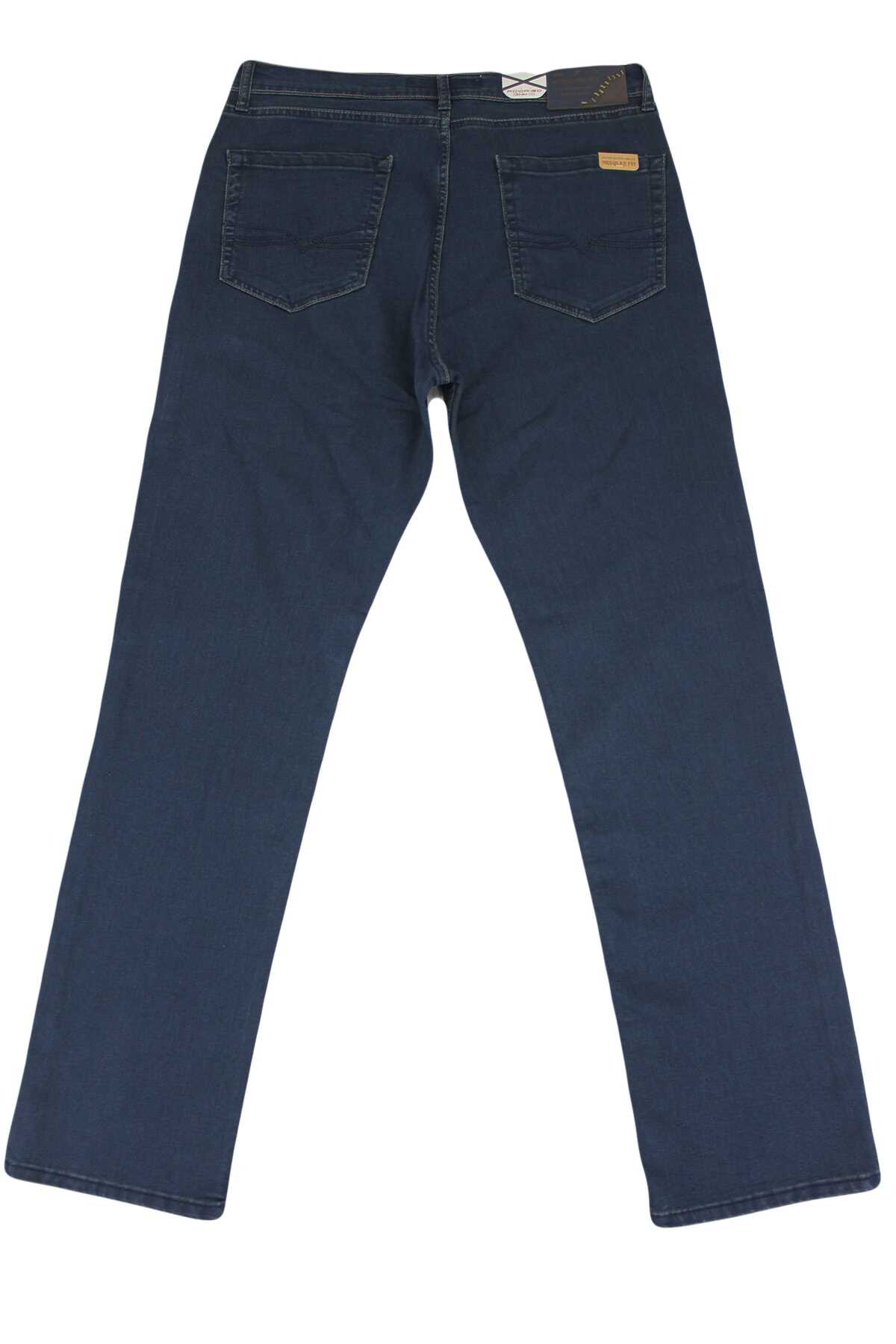 شلوار جین مردانه فاق بلند آبی سیر برند Rodrigo 