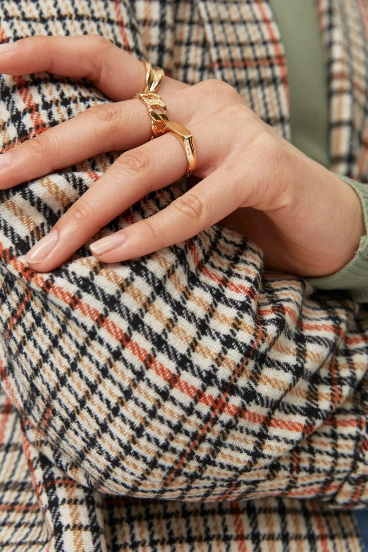 ست 6 عددی انگشتر زنانه طلایی برند Ervalina 