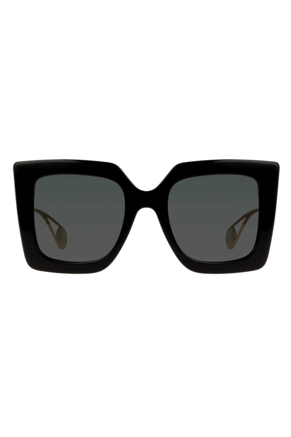 عینک آفتابی زنانه کد Gg 0434s 001 61 مشکی طلایی برند Gucci 