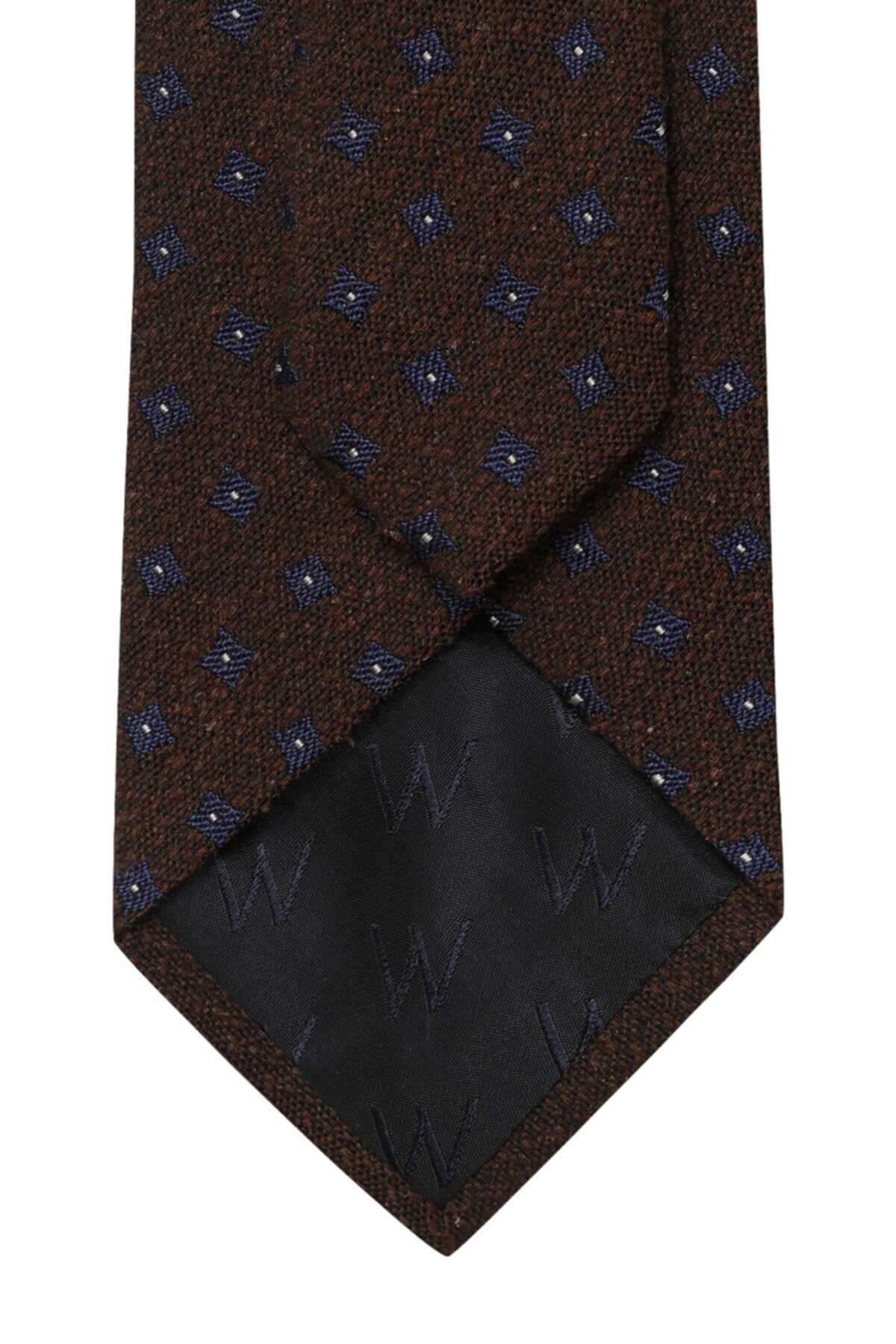 کراوات طرح دار مردانه قهوه ای برند W Collection