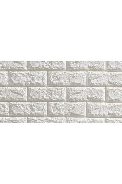 پانل کاغذ دیواری اسفنجی طرح آجر سفید 0.26 متر مربع برند Renkli Duvarlar