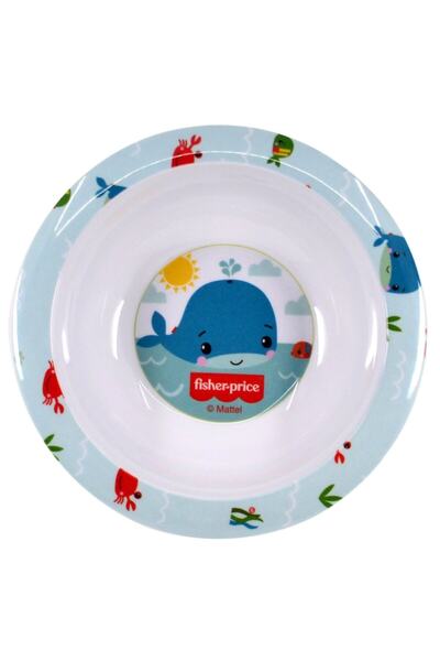 بشقاب غذای کودک طرح نهنگ سفید آبی برند FISHER PRICE