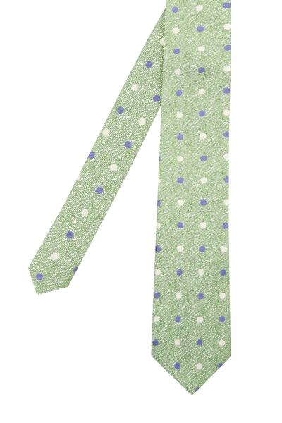 کراوات طرح خال خالی مردانه سبز برند W Collection 