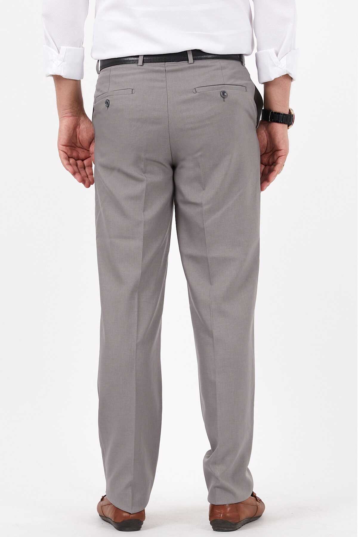 شلوار پارچه ای سایز بزرگ جیب دار مردانه طوسی برند Bölünmez 