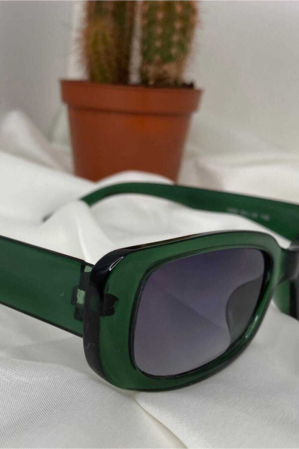 عینک آفتابی یونیسکس فریم ضخیم سبز برند Atlas Accessory