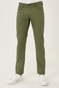 شلوار کتان اندامی مردانه سبز زیتونی روشن برند Altınyıldız Classics