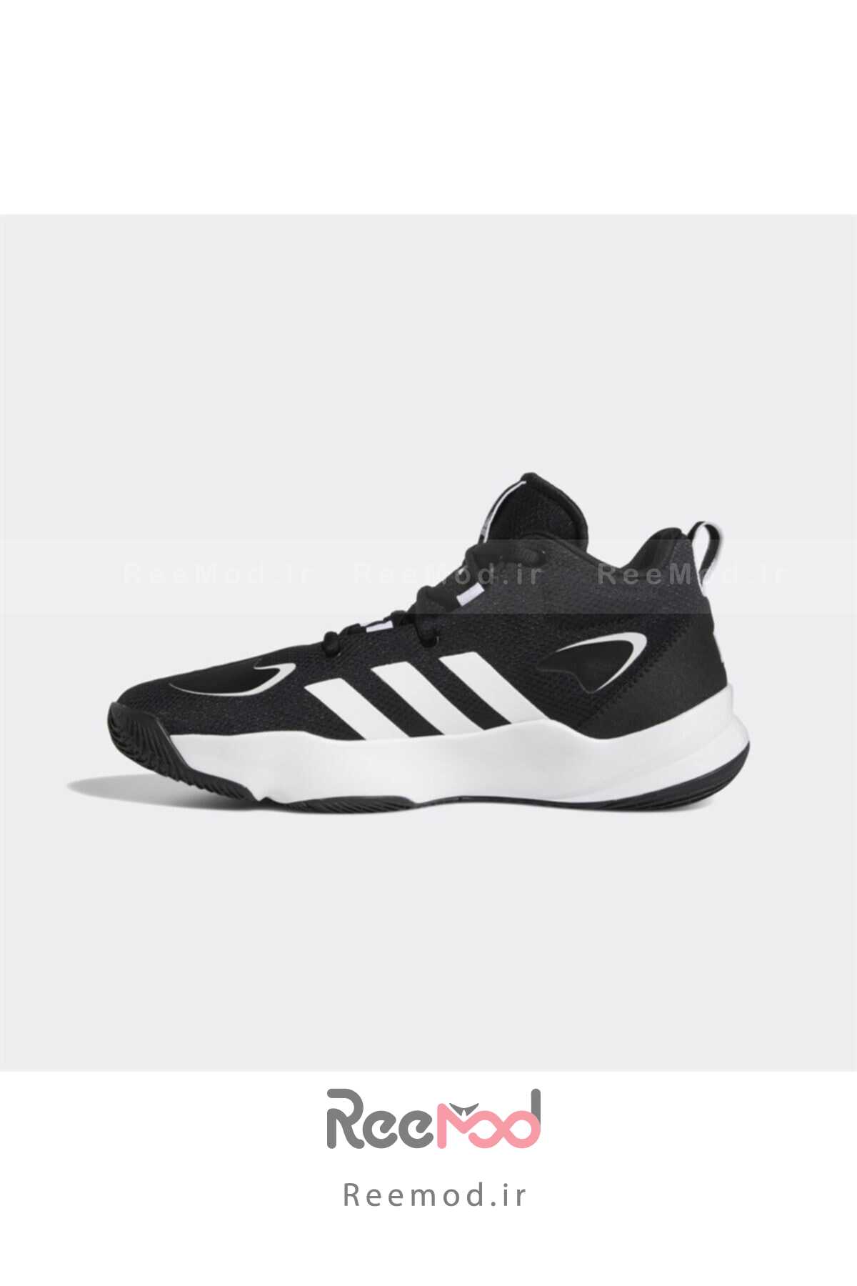 کفش بسکتبال مردانه دو رنگ مشکی سفید برند adidas 