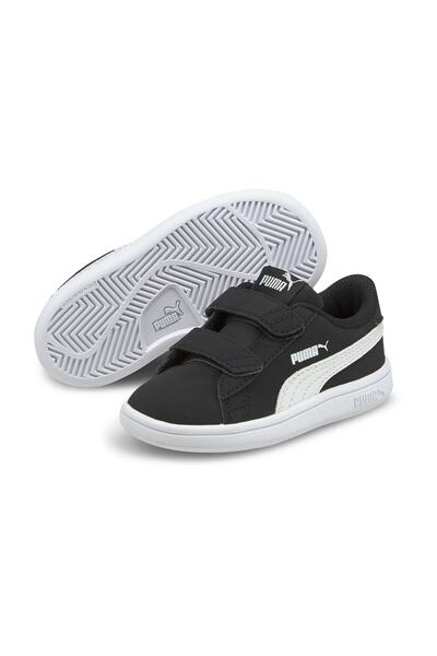 کفش ورزشی کودک اسپرت مدل Smash V2 Buck سفید مشکی برند Puma