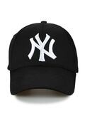 کلاه کپ یونیسکس طرح نیویورک مشکی سفید برند BY SCK 