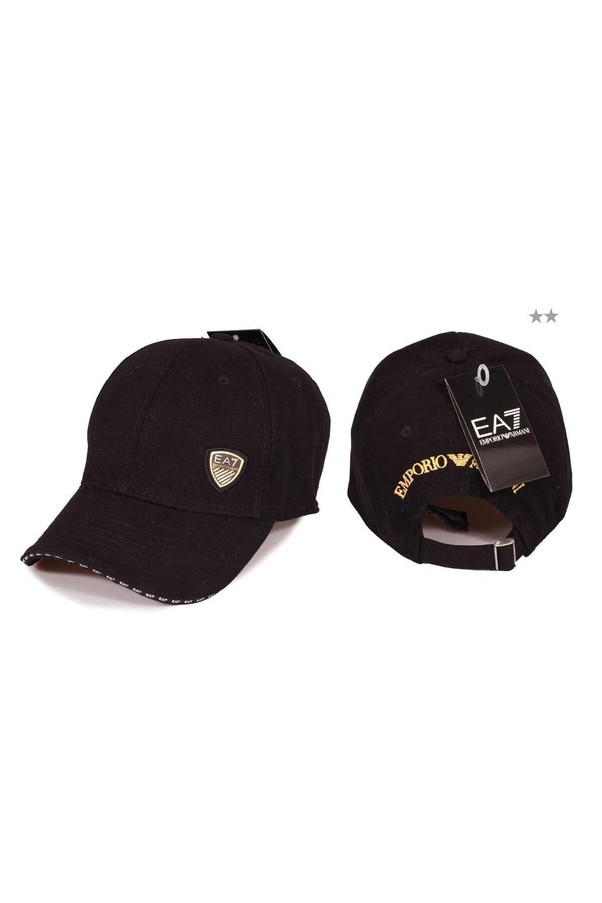 کلاه کپ آرم دار مردانه مشکی برند EA7