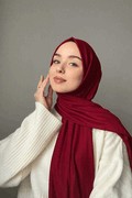 شال زنانه زرشکی برند Hürremist 