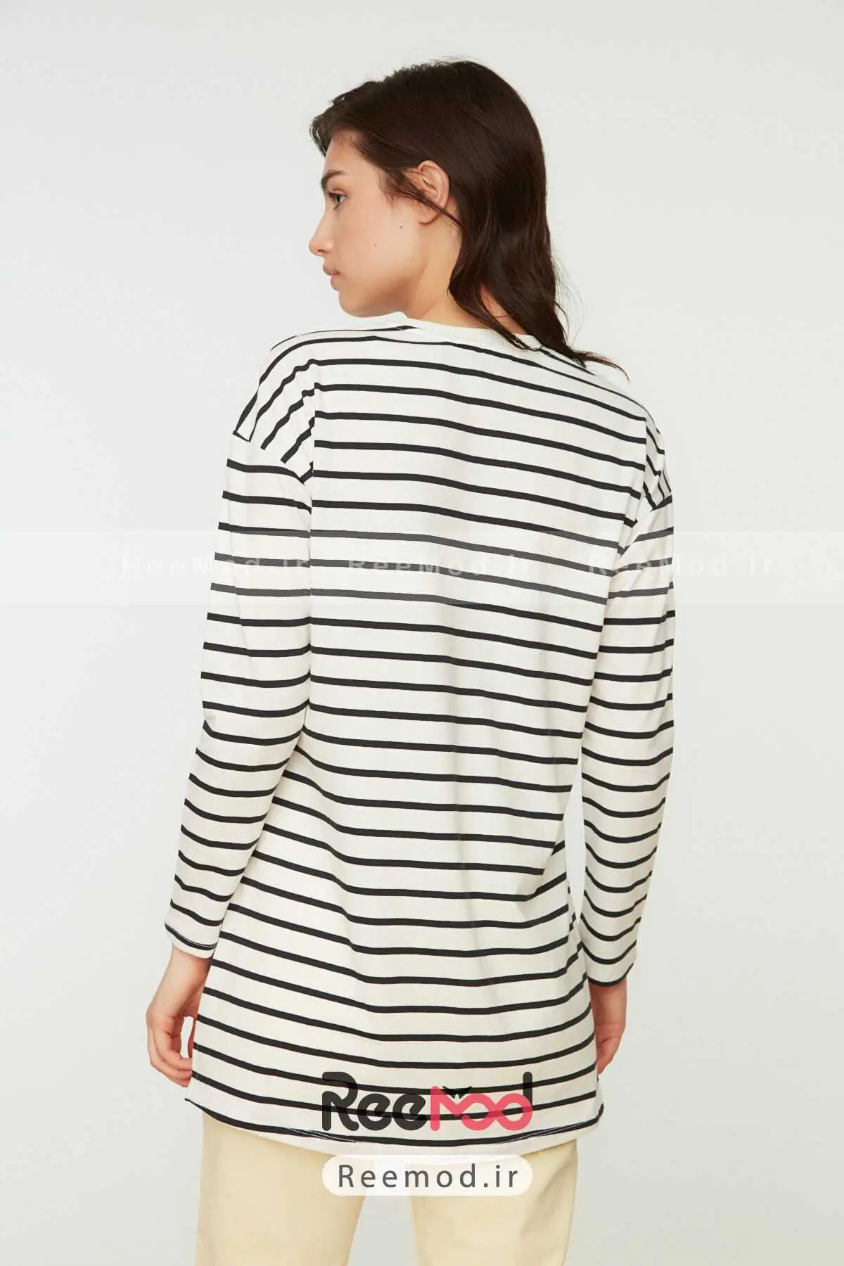 تونیک نخی مدل راه راه برند Trendyol Modest