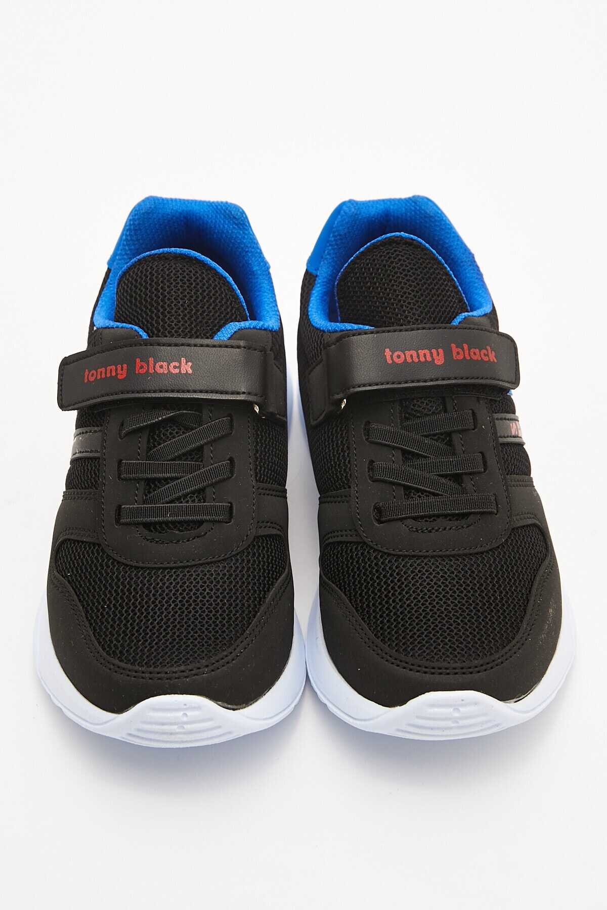 کفش ورزشی کودک اسپرت مدل آدرینا مشکی آبی برند Tonny Black