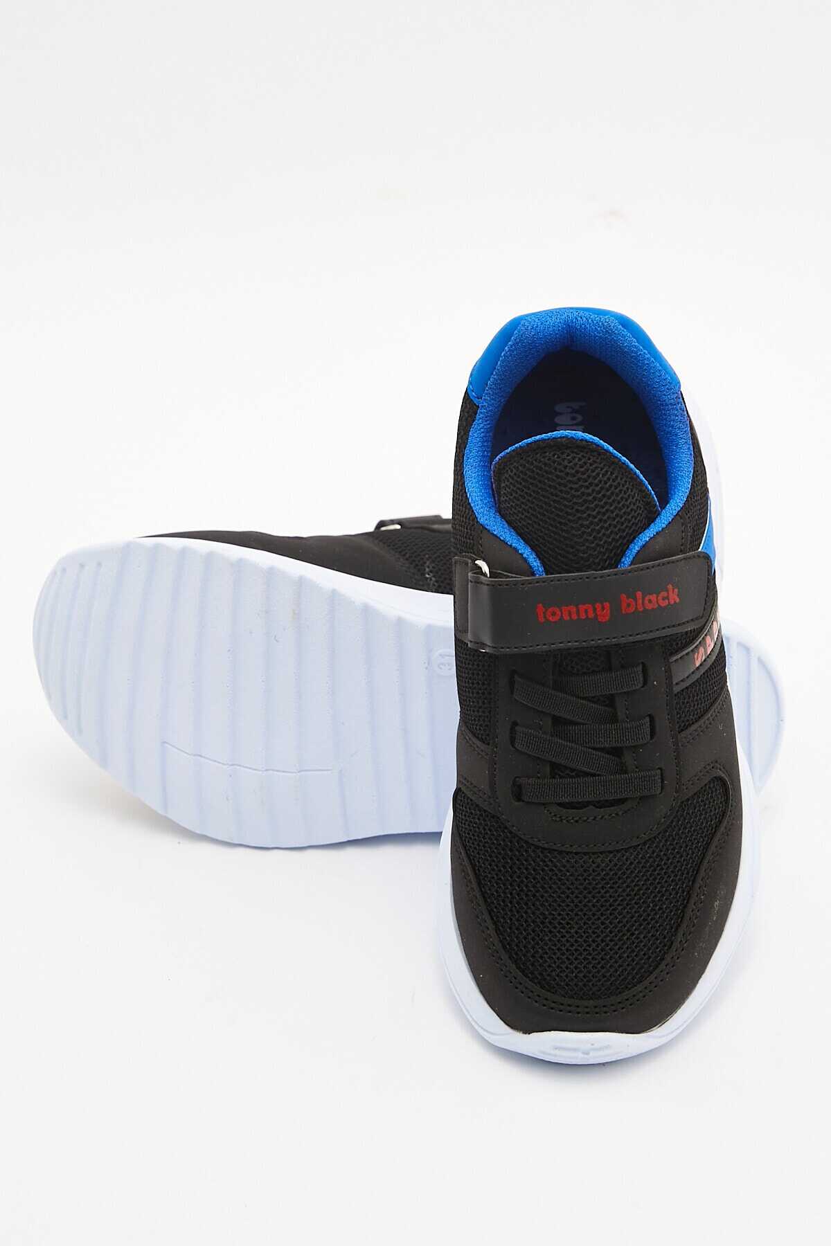 کفش ورزشی کودک اسپرت مدل آدرینا مشکی آبی برند Tonny Black