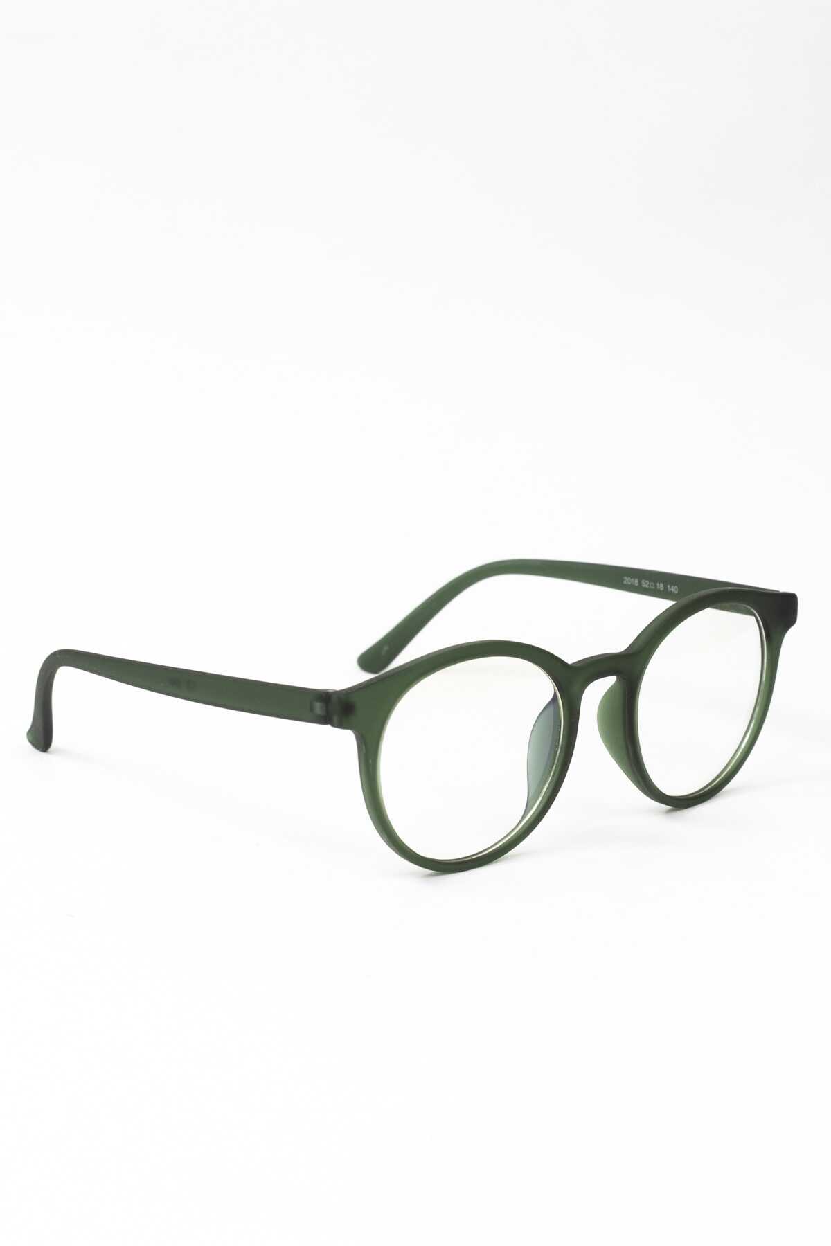 عینک مردانه محافظ نور آبی فریم گرد سبز برند Hera
