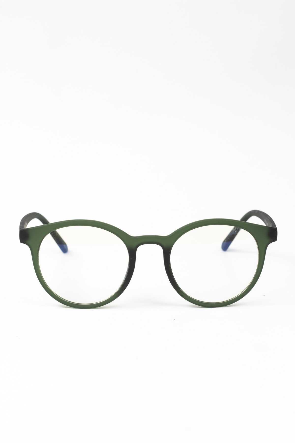 عینک مردانه محافظ نور آبی فریم گرد سبز برند Hera