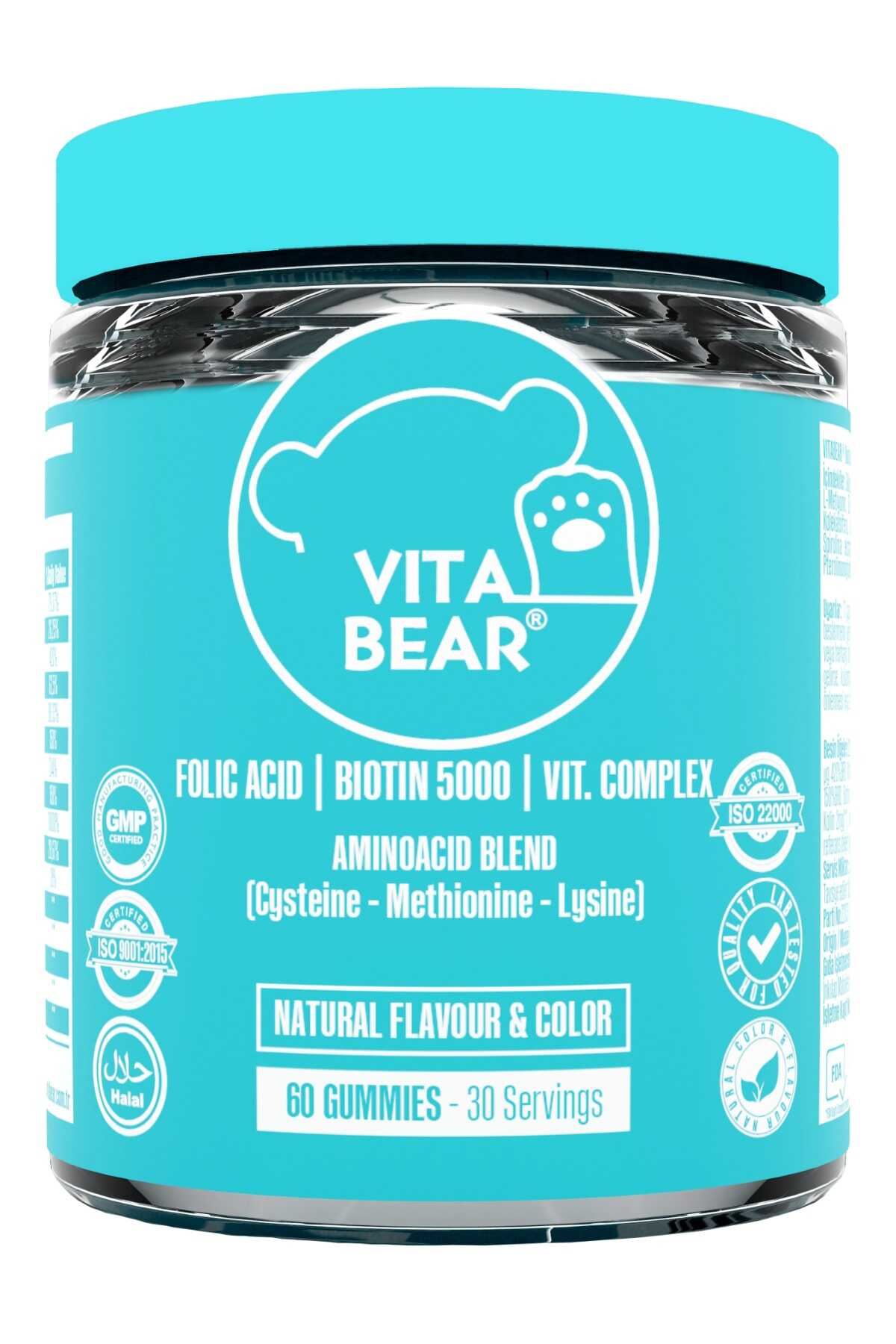 قرص جویدنی تقویت مو ویتامینه 60 عددی 30 وعده برند Vita Bear