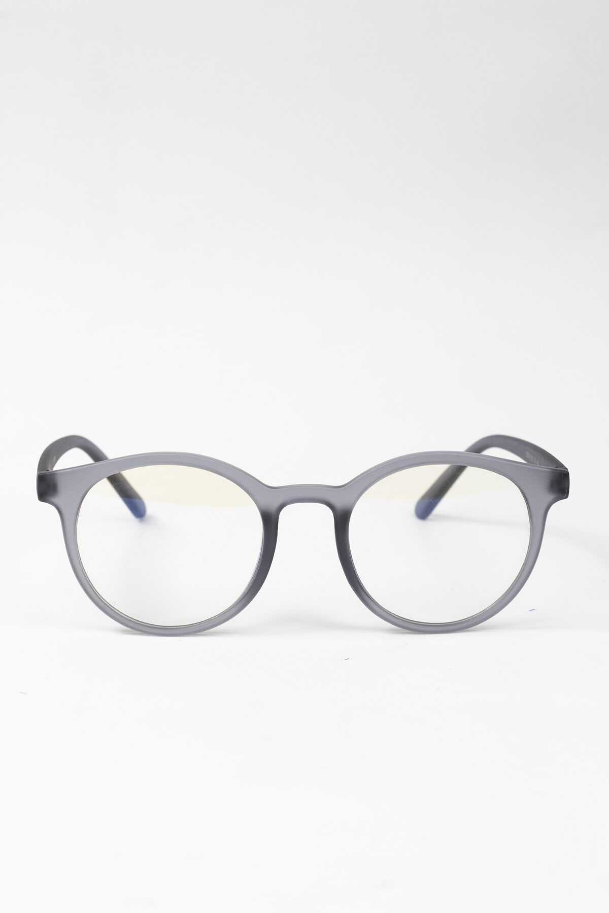 عینک محافظ نور آبی فریم گرد اسپرت خاکستری