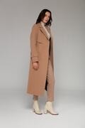 کت بلند زنانه ضخیم یقه انگلیسی شتری برند Olcay