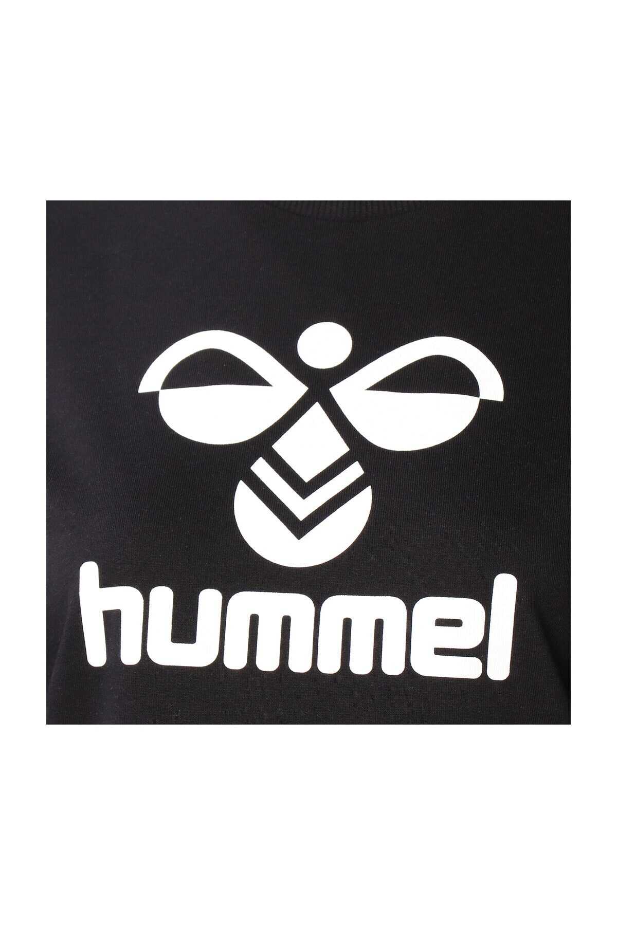 دورس یقه گرد چاپ دار زنانه مشکی برند HUMMEL