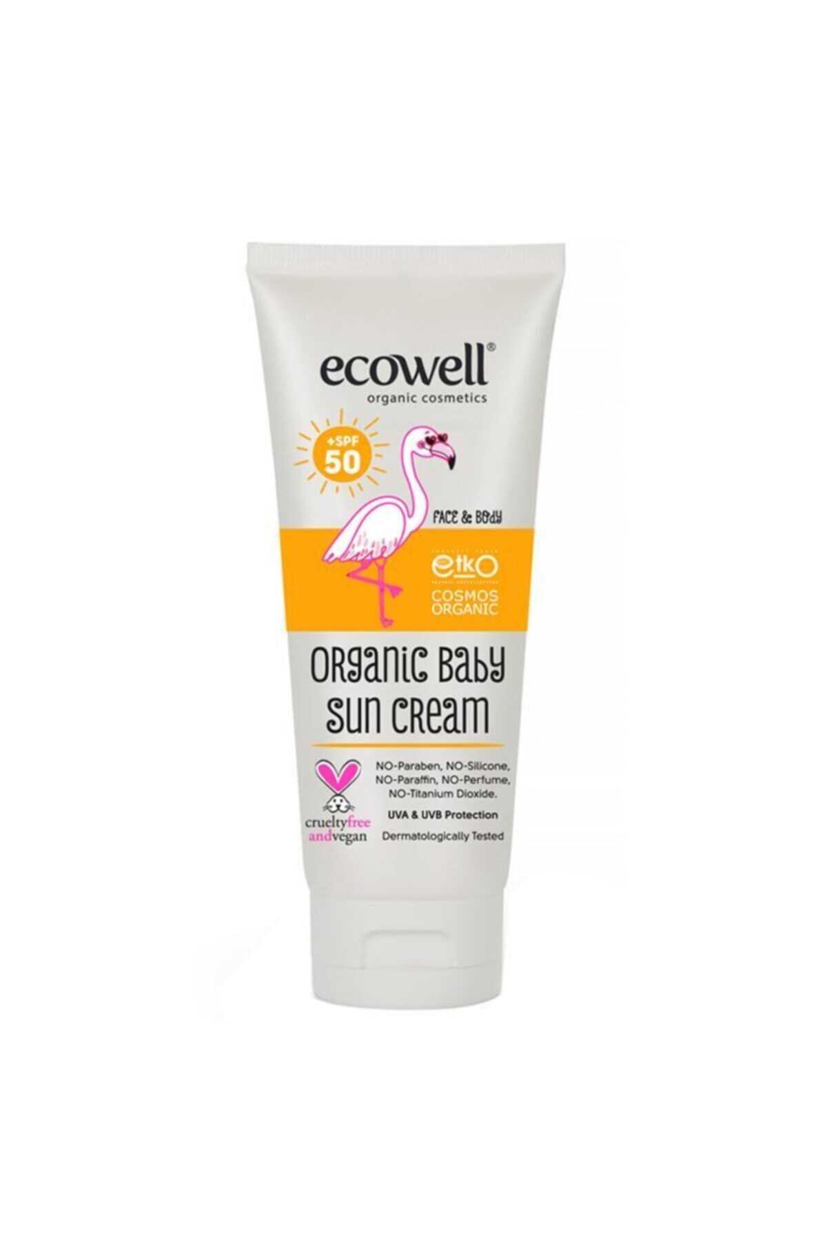 کرم ضد آفتاب کودک ارگانیک Spf 50 110 Gr برند Ecowell 