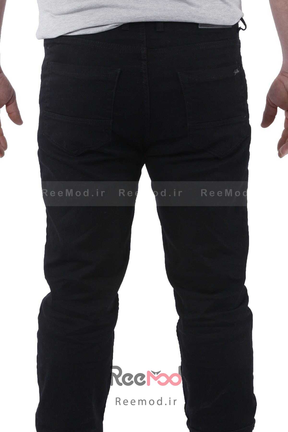 شلوار جین سایز بزرگ جیب دار مردانه مشکی برند Big Jeans