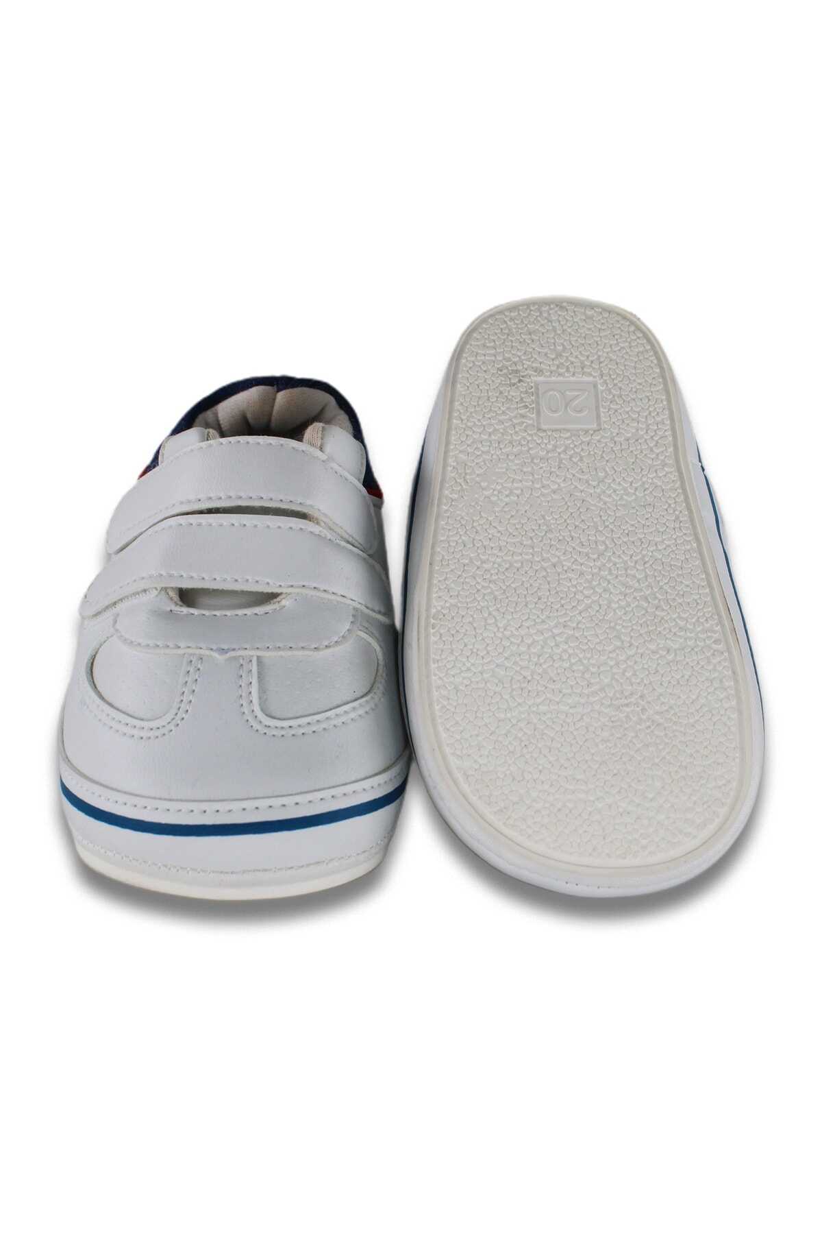 کفش ورزشی دو چسب بچه گانه یونیسکس سفید برند Pommy Kids