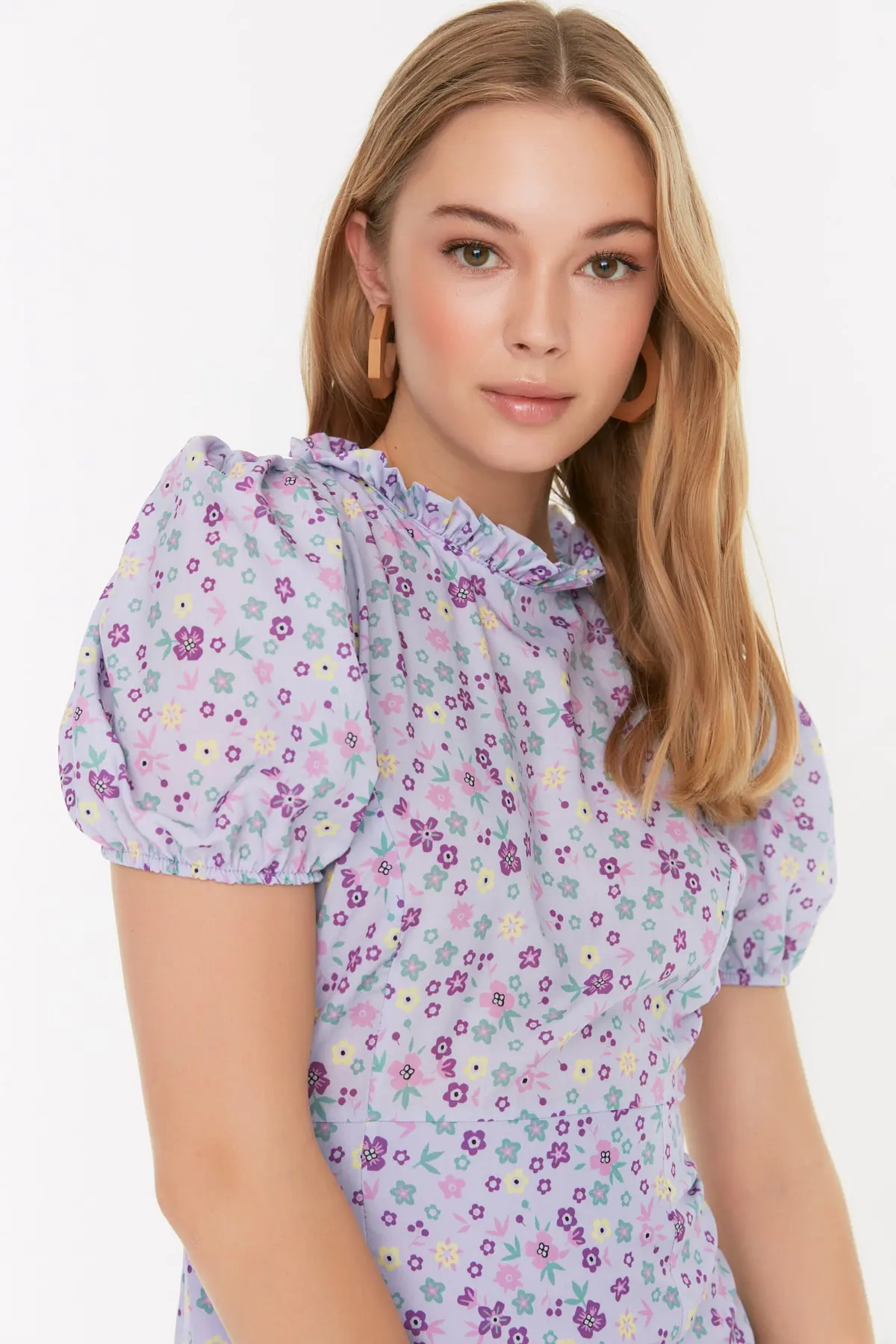 پیراهن کوتاه زنانه گلدار ترندیول میلا 