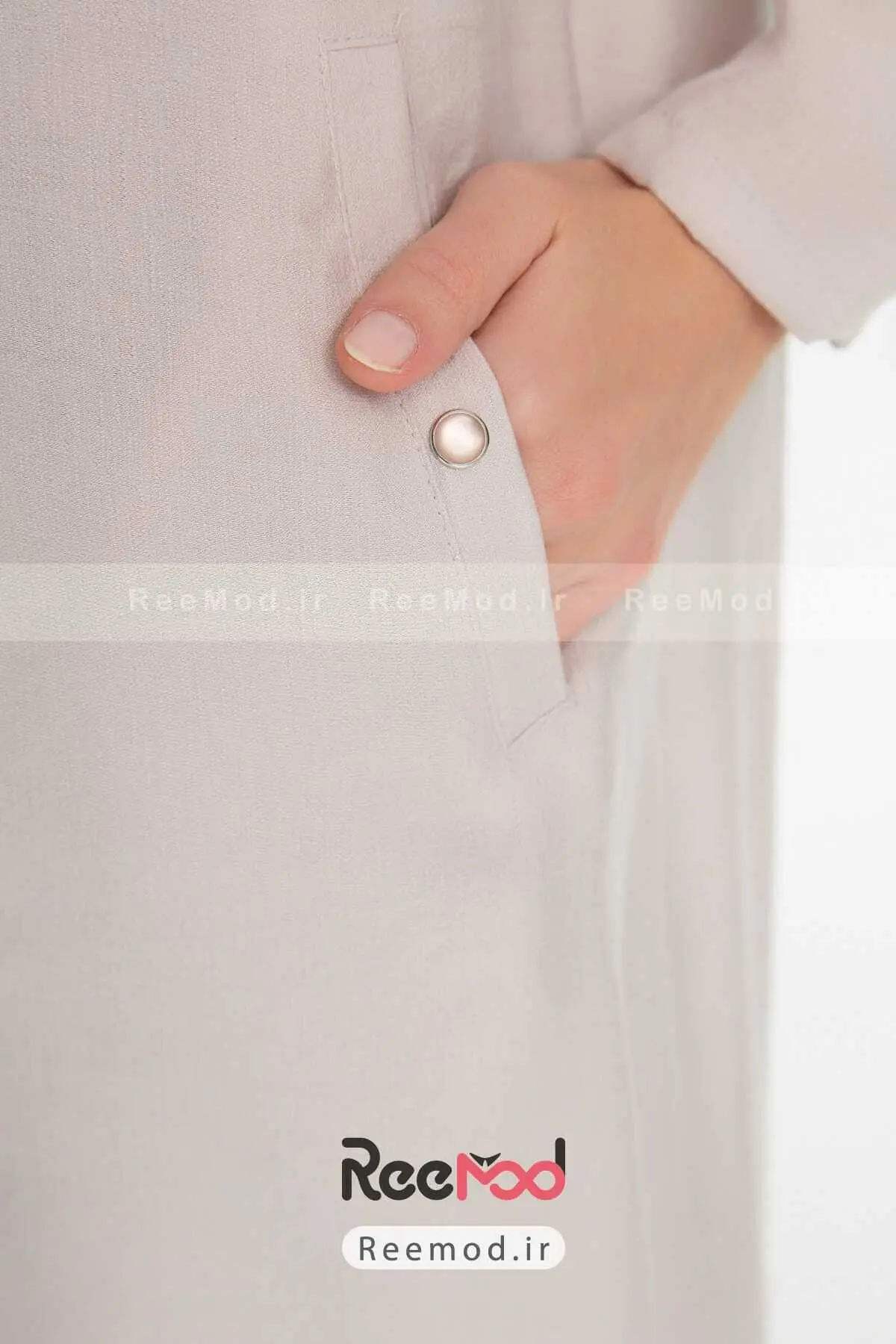 مانتو اسپرت بلند کلاه دار صورتی روشن برند Trendyol Modest