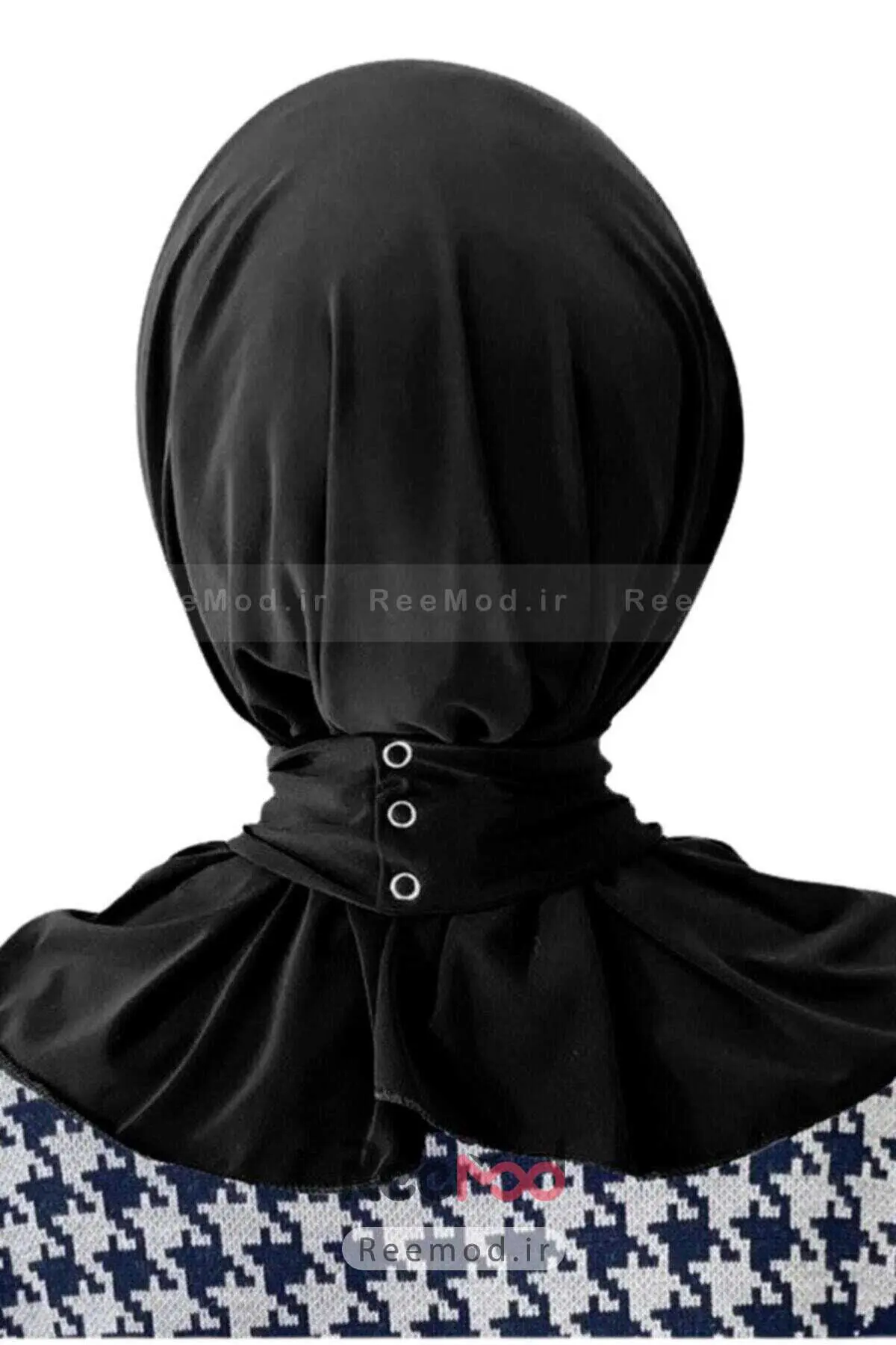 روسری حجاب ارگانیک زنانه مشکی یقه دار