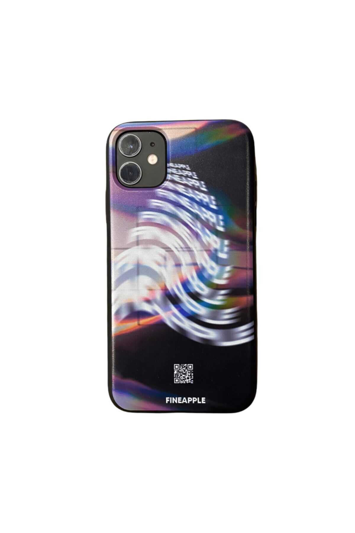 قاب گوشی اپل Iphone 8 Plus سیلیکونی طرح دار مشکی برند Fineapple  