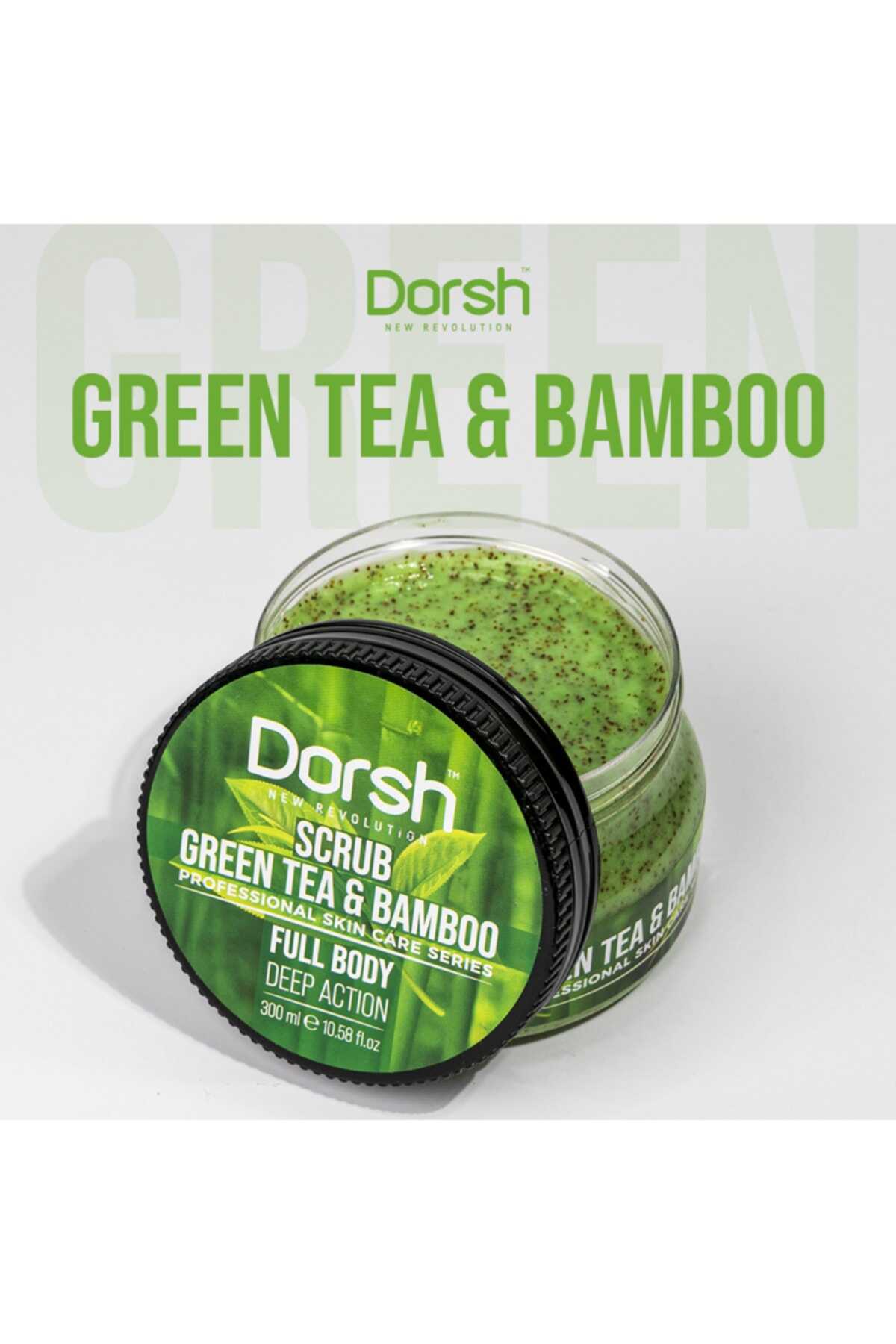 اسکراب صورت - بدن  میل عصاره چای سبز - بامبو برند Dorsh