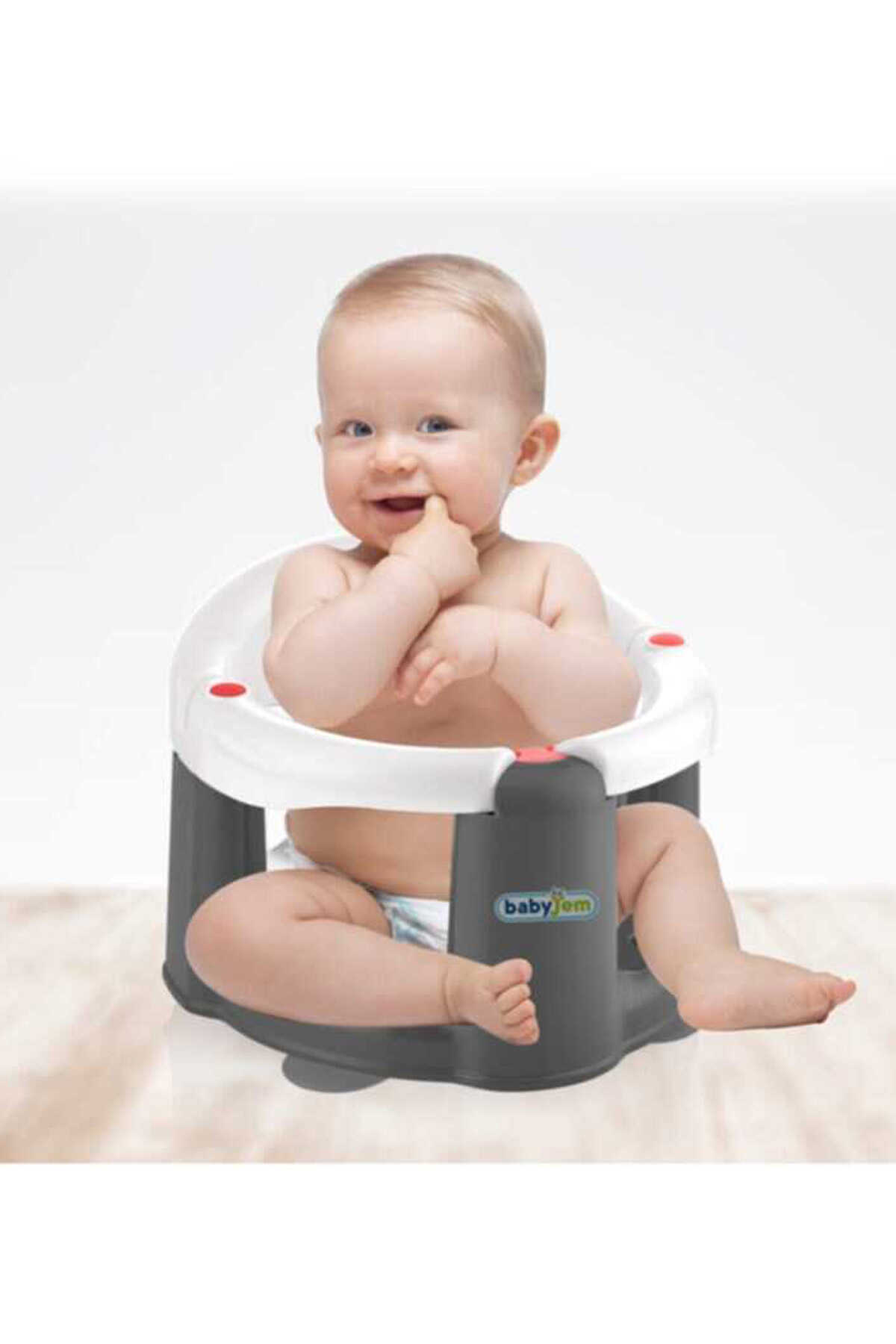 صندلی حمام - تغذیه نوزاد ضد لغزش صورتی خاکستری برند Babyjem