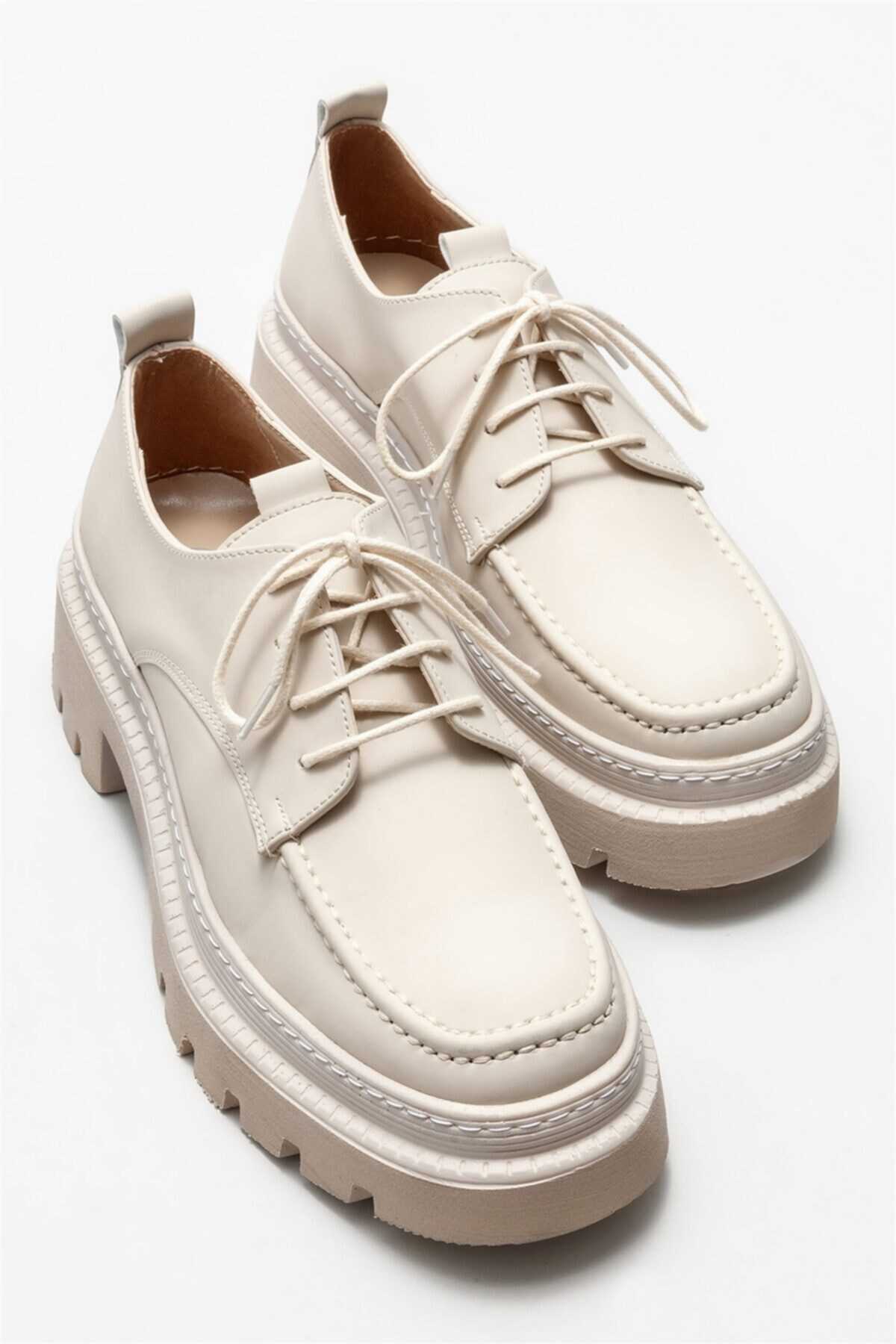 آکسفورد پنجه ساده زنانه سفید برند Elle Shoes