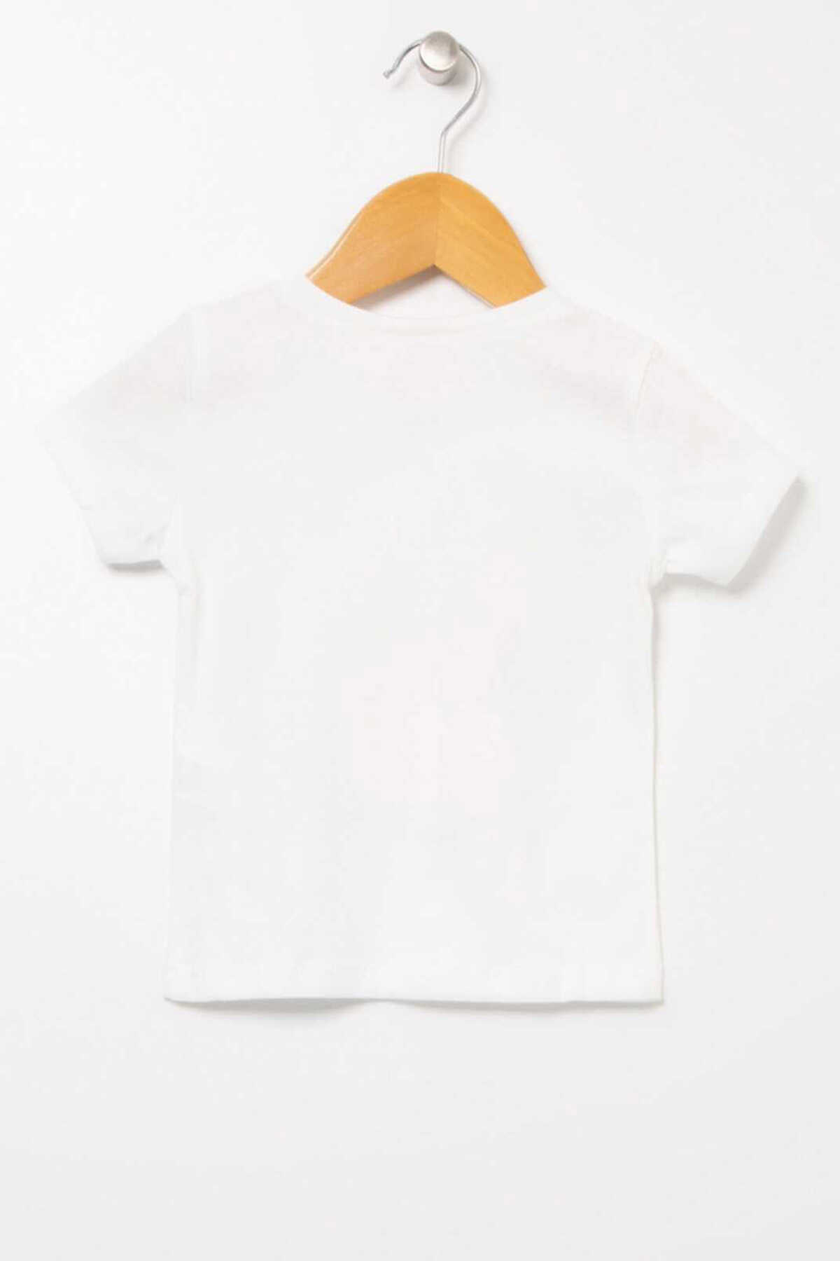 تیشرت نوزاد چاپ دار دخترانه سفید برند Koton