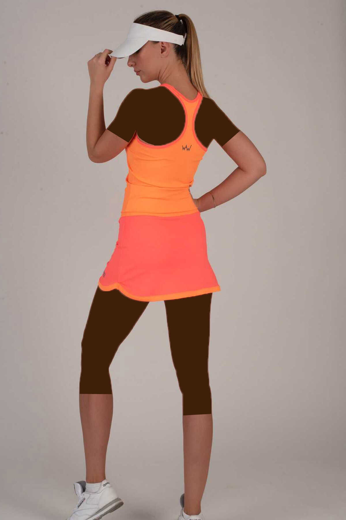 دامن تنیس زنانه چاک دار صورتی برند Whizz Activewear