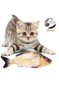 اسباب بازی ماهی مصنوعی مخصوص گربه جغجغه ای زرد برند TİNEKE