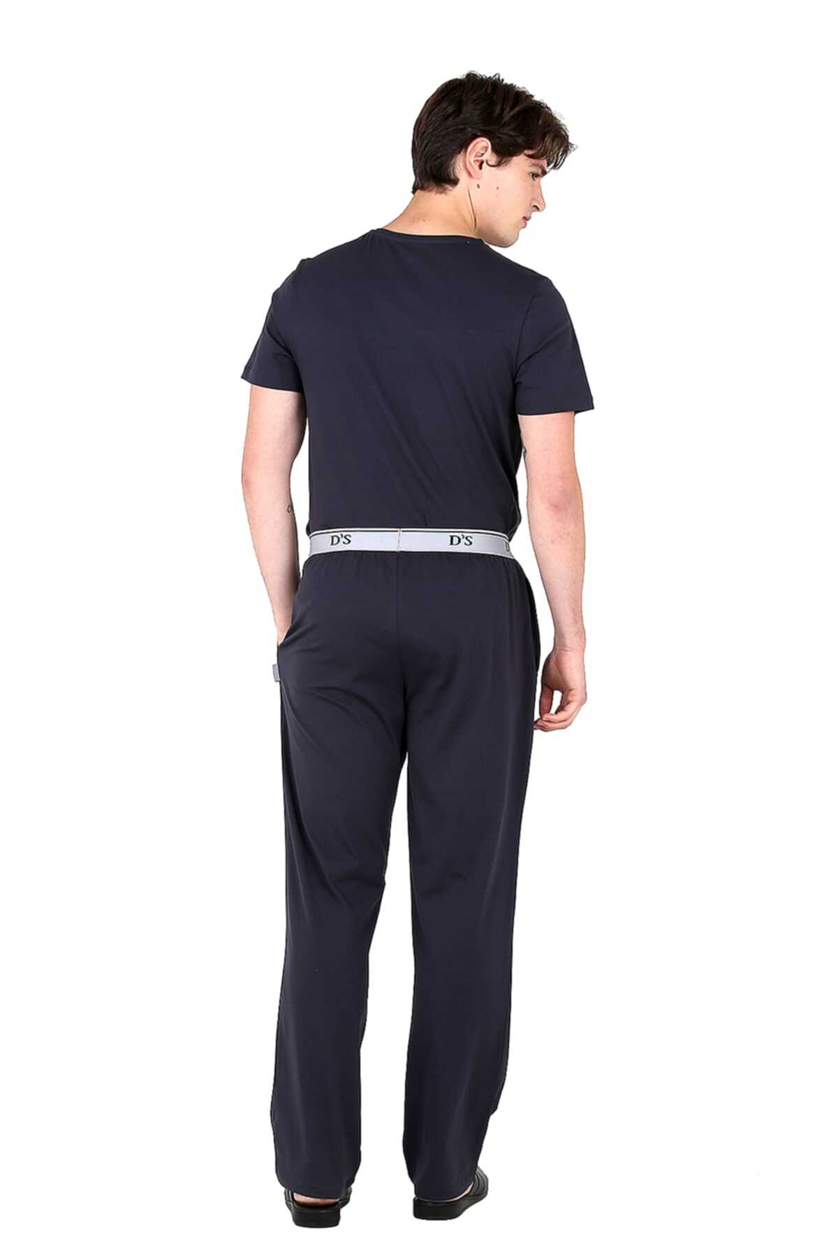 شلوار راحتی جیب دار سایز بزرگ مردانه خاکستری تیره برند D'S Damat