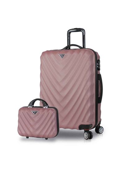 ست 2 عددی چمدان مسافرتی - کیف آرایش یونیسکس صورتی برند My Valice