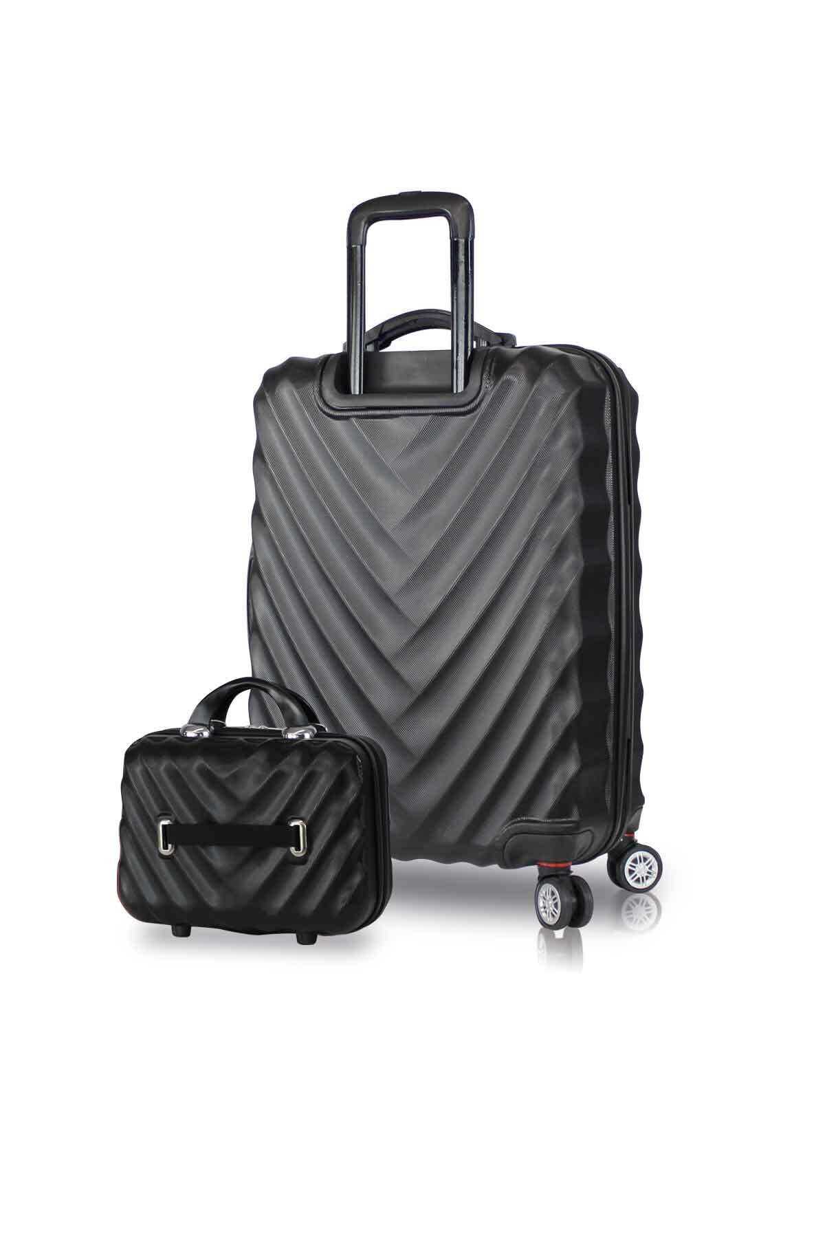 ست 2 عددی چمدان مسافرتی - کیف آرایش یونیسکس مشکی برند My Valice