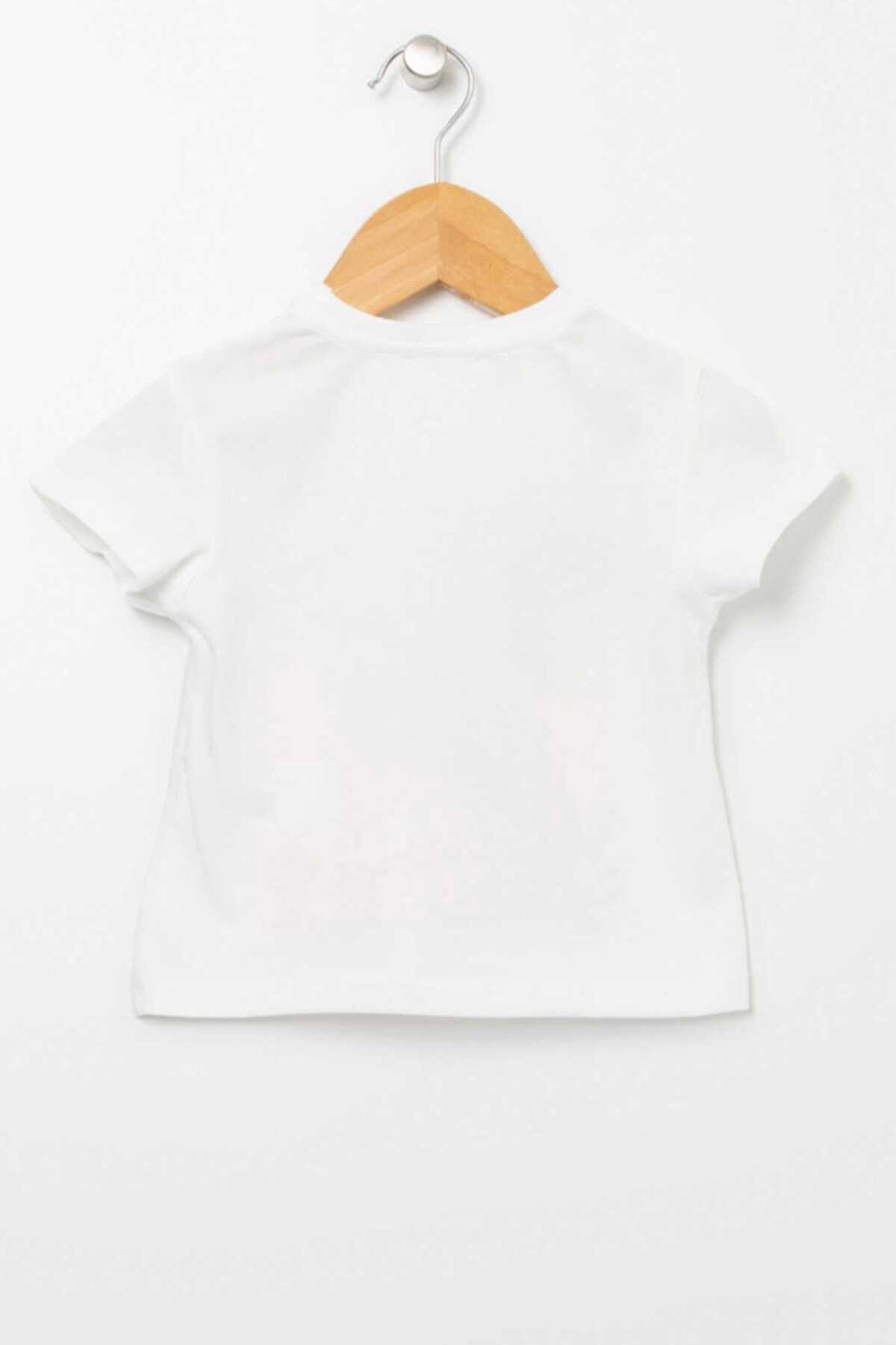 تیشرت نوزاد چاپ دار یقه گرد سفید برند Mammaramma