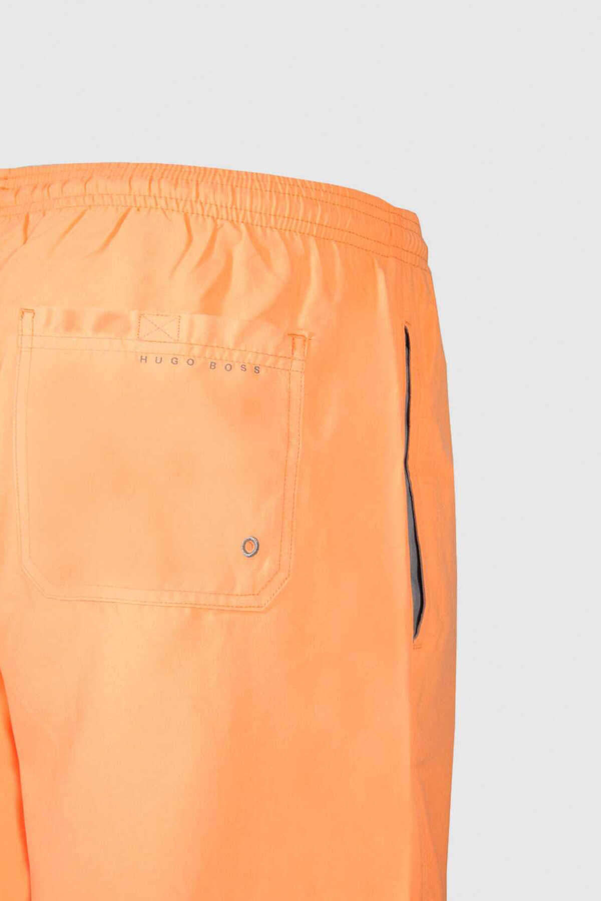شورت مایو مردانه طرح دار نارنجی برند Hugo Boss
