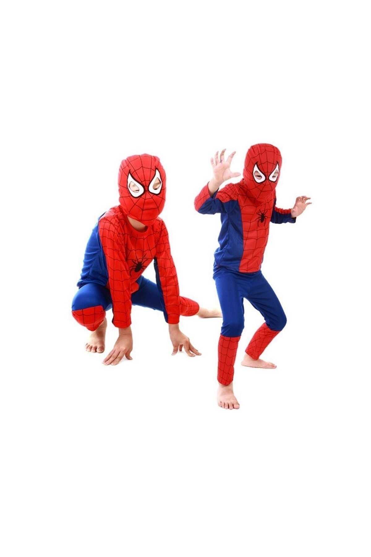 لباس سرهمی بچه گانه مرد عنکبوتی همراه نقاب قرمز آبی برند SPIDERMAN 
