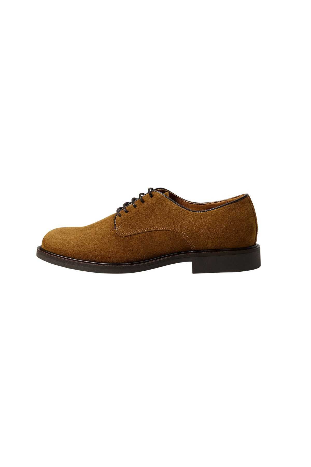 کفش رسمی جیر مردانه قهوه ای برند MANGO Man
