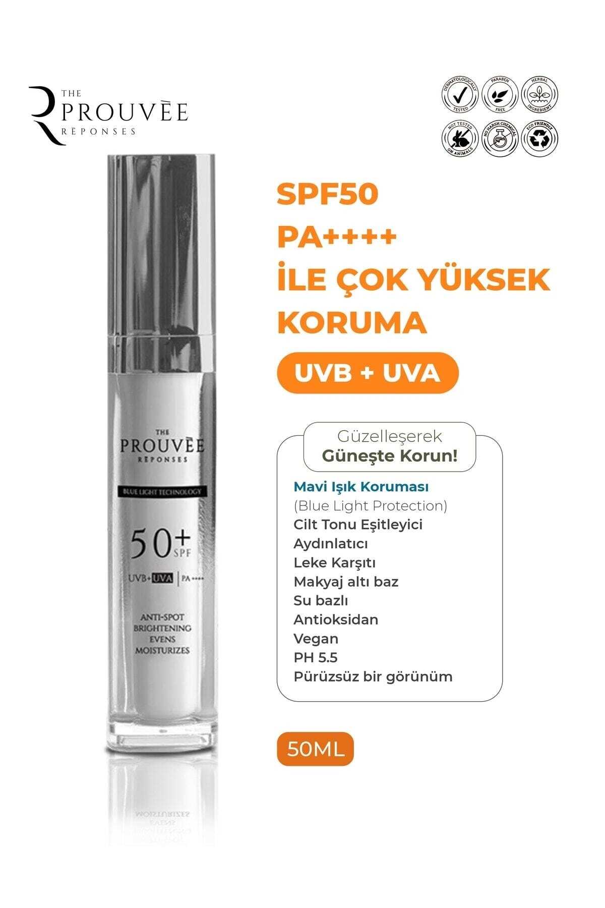 کرم ضد آفتاب زیرساز آرایشی روشن کننده ph 5.5 - مناسب پوست های حساس 50 میل برند The Prouvee Reponses 