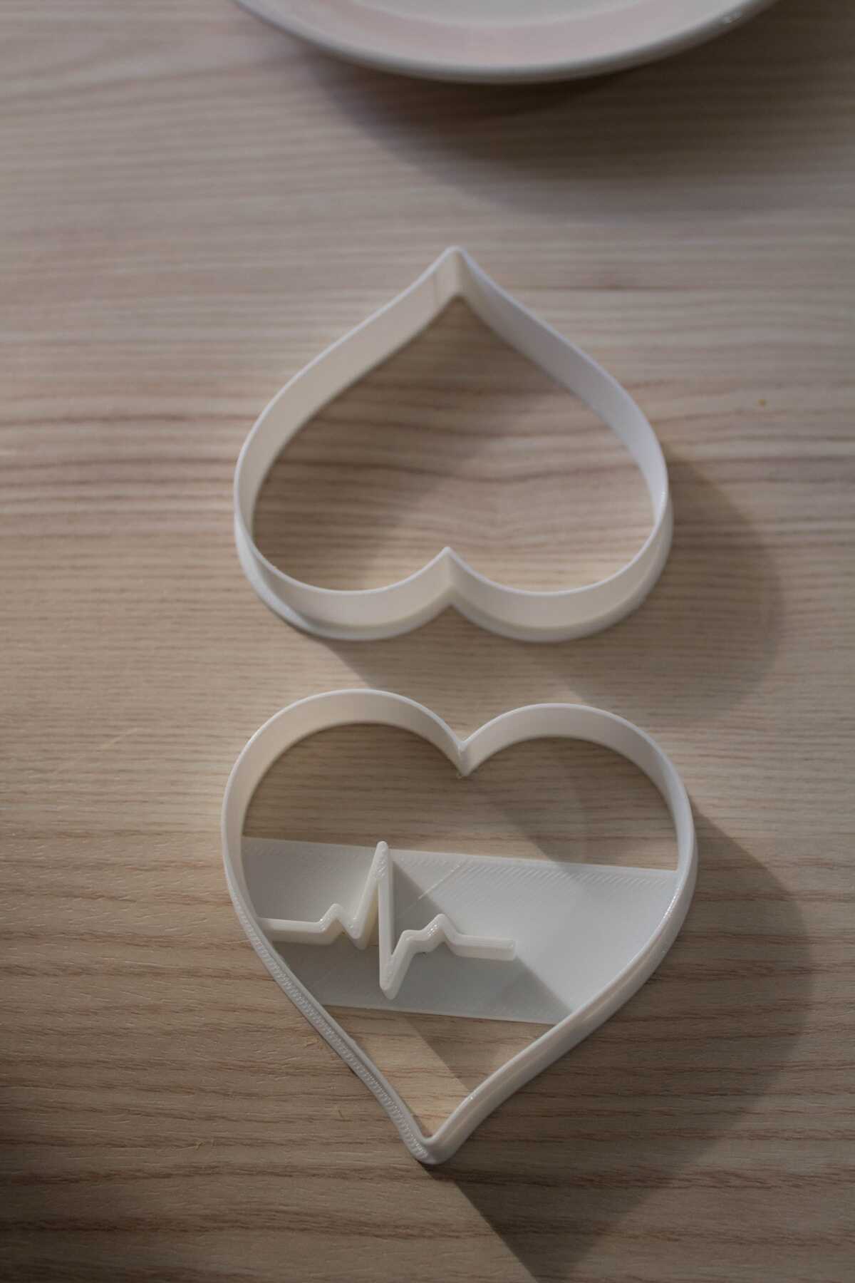 ست 2 عددی قالب شیرینی مدل قلب سفید 